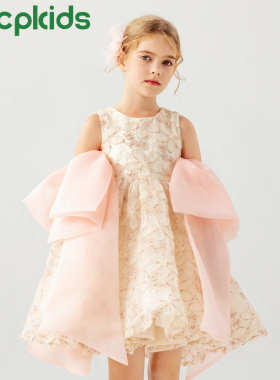 OPCP儿童连衣裙2025春夏新款女童高端礼服表演服生日宴花童公主裙