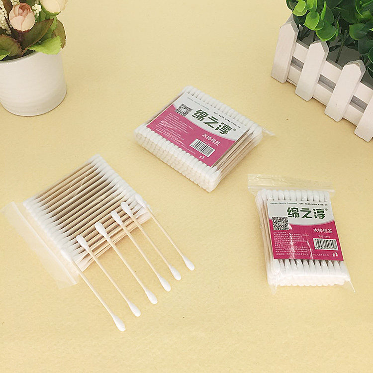 棉之纯双头新款木棒掏耳朵棉签  无菌棒清洁棉花棒卸妆卫生棉棒