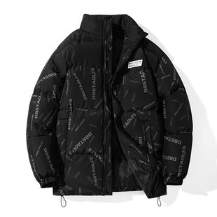 新款 男士 立领冬季 潮流宽松棉服棉衣冬装 男 年棉袄保暖外套韩版