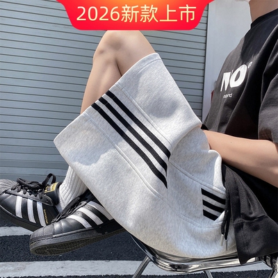 美式条纹运动短裤男66