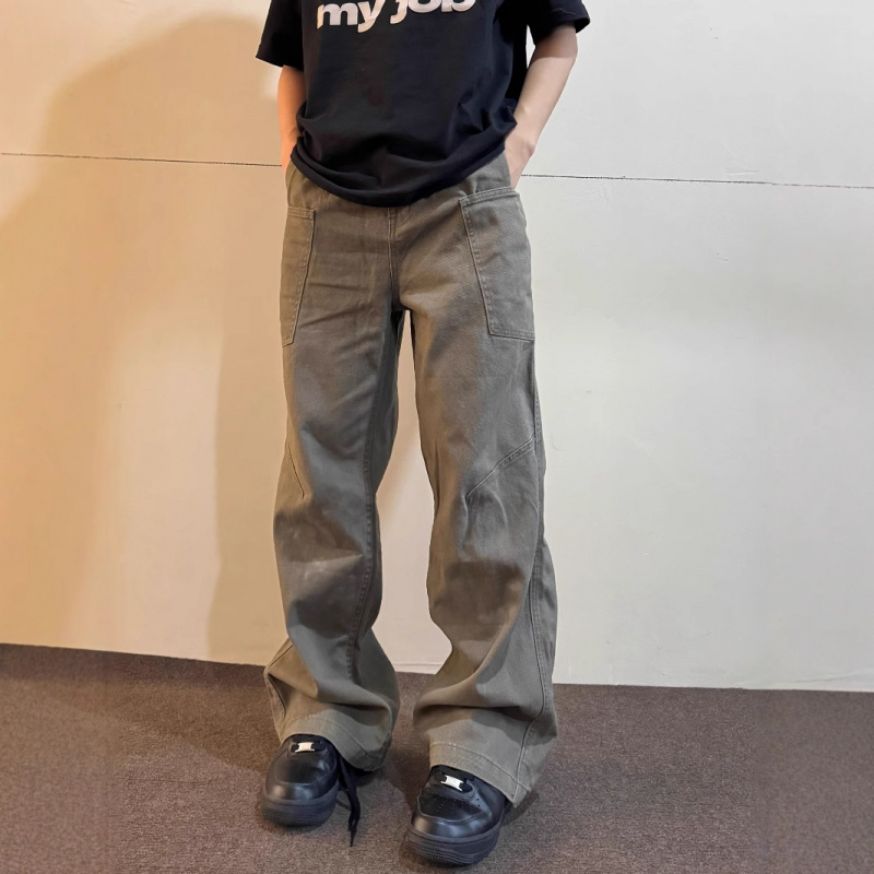 美拉德工装牛仔裤男女春秋款