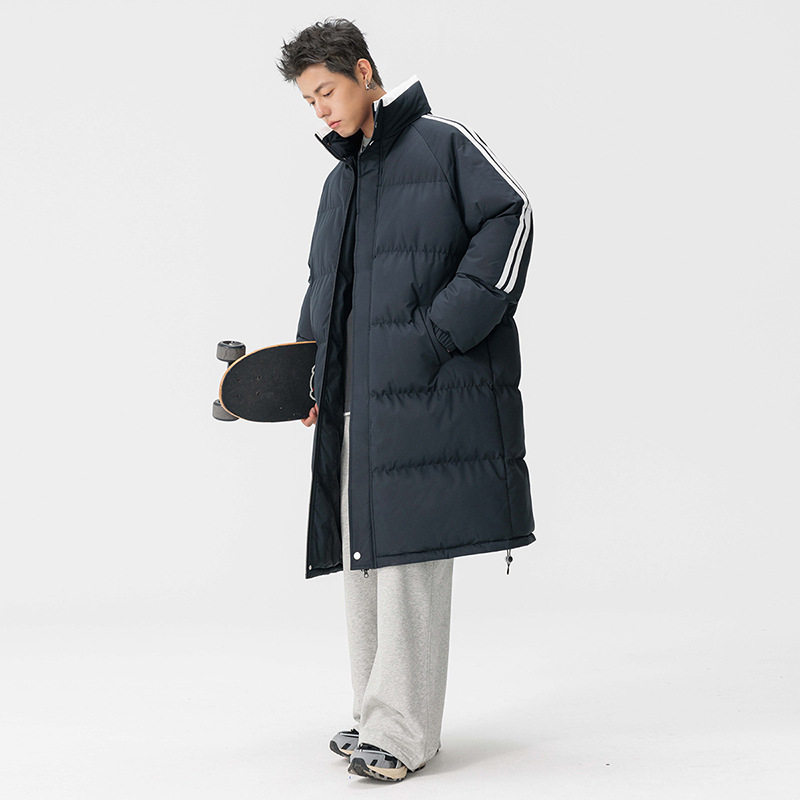 杏色条纹棉服男冬季新款韩版宽松连帽中长款棉衣加绒保暖棉袄,男装,棉衣,淘宝优惠券,粉丝福利购,淘宝优惠卷