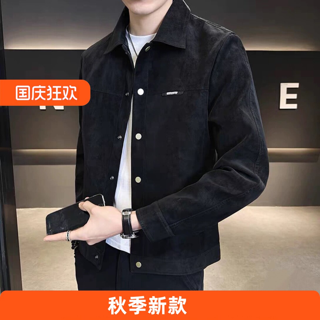 2026春秋季痞帅麂皮夹克