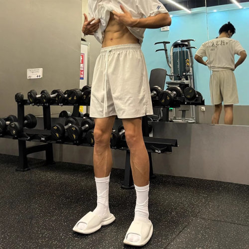 美式斜切冰丝速干短裤