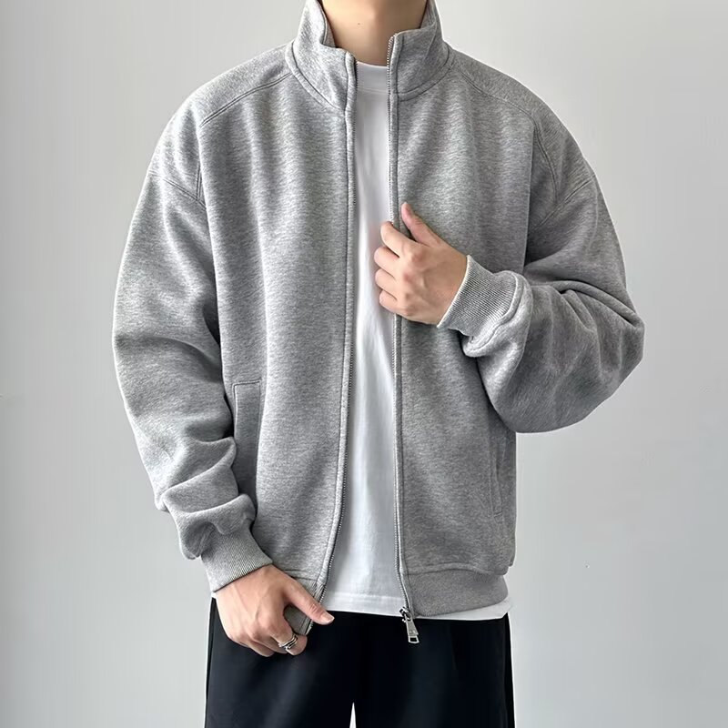 重磅立领短款夹克男62