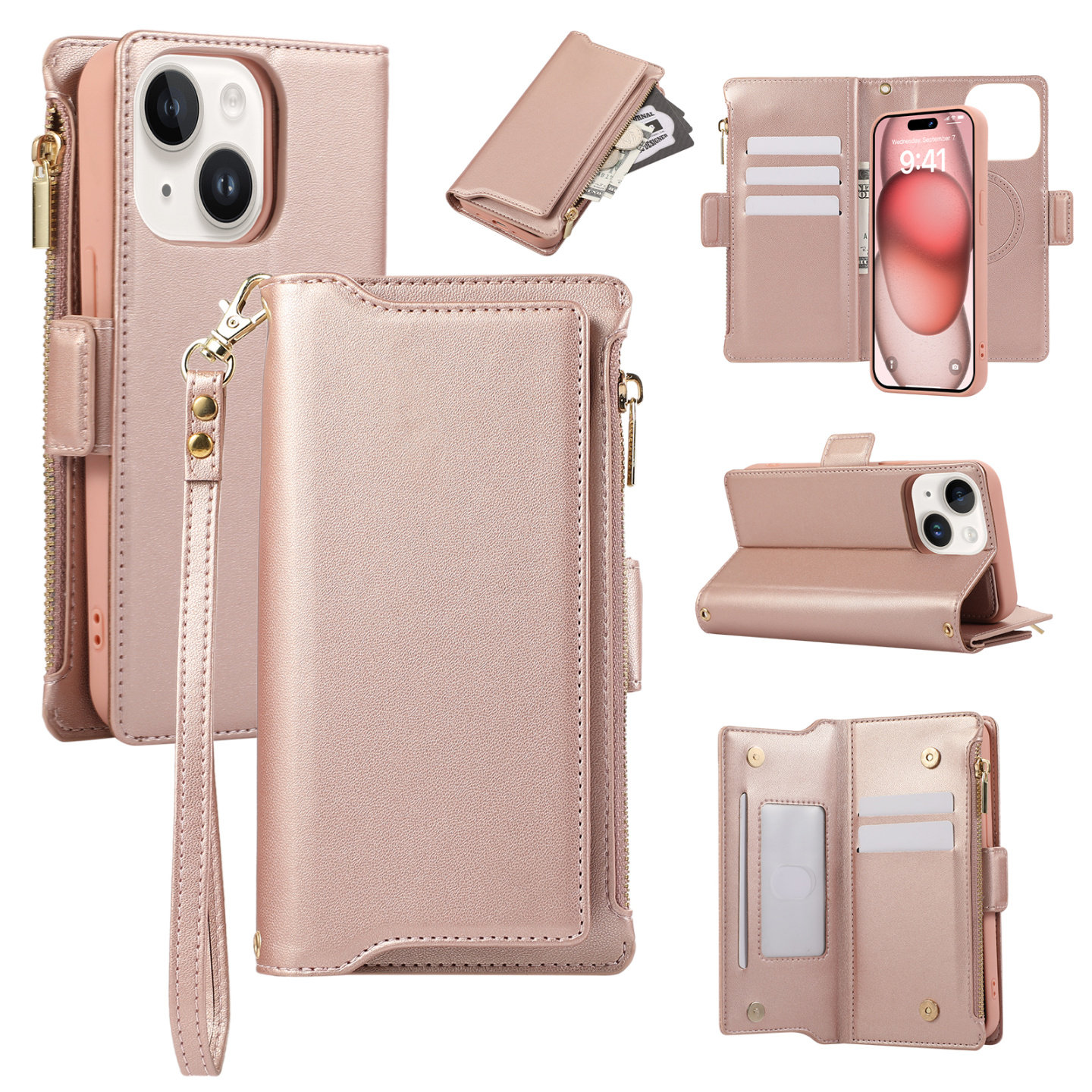 2合1磁吸分离适用苹果17promax翻盖皮套手机壳带挂绳16e可拆卸15plus零钱包14保护套13斜挎背带12全包防摔11,3C数码配件,手机保护套/壳,淘宝优惠券,粉丝福利购,淘宝优惠卷