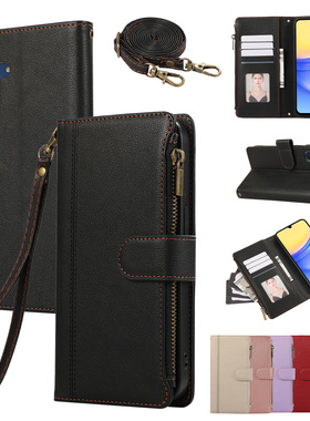 适用三星A55手机壳a56斜跨A26背长阿7挂绳A33皮套a51翻盖a71防摔a16保护套A57全包A15硅胶A36新款A35/A53/A54