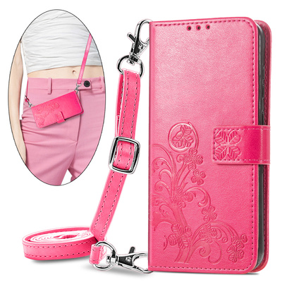 翻盖钱包斜跨背带挂绳