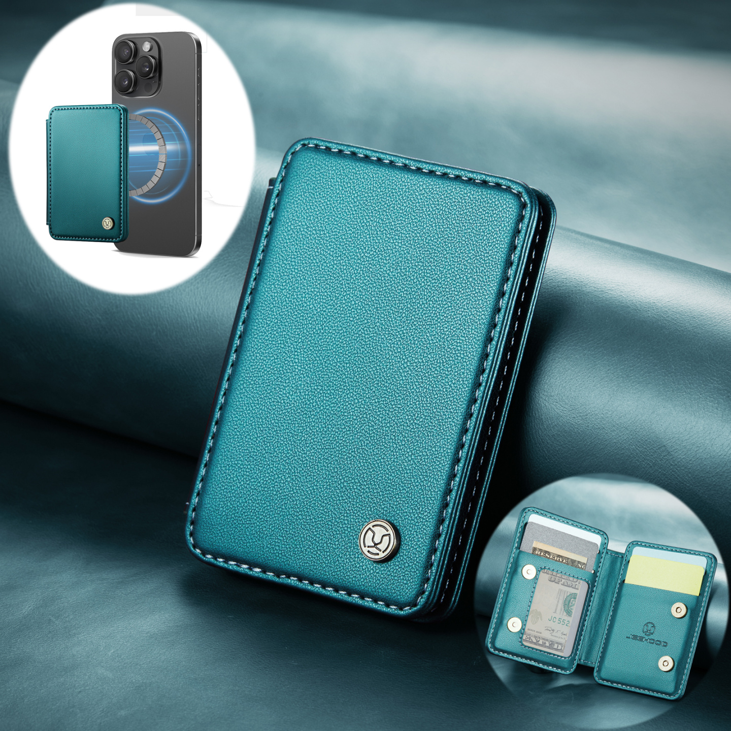 MagSafe磁吸卡包适用苹果17promax/15卡套16/14卡夹13支架12卡槽