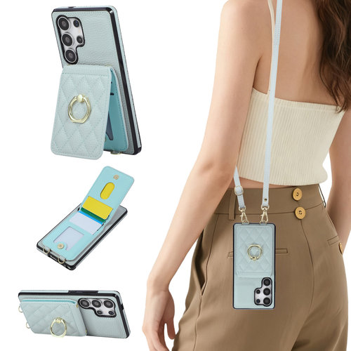 适用三星s25ultra手机壳S23+带卡包S24FE支架S22卡套S21斜挎A17挂绳note20肩带A17插卡A55放卡A56女A33套A16
