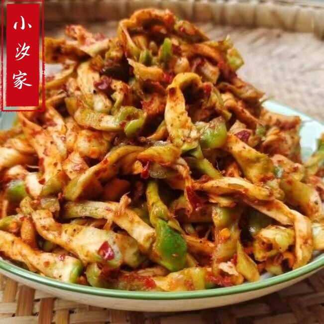 四川大竹特产新鲜麻辣榨菜丝涪陵青菜头儿菜干菱角菜开胃菜小咸菜图片