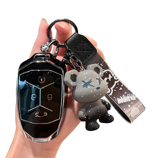 适用领克03钥匙套领克01/02/03/05/车钥匙包扣21款可爱男女高档壳