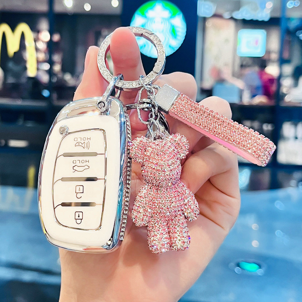 现代女款汽车钥匙套防摔防刮