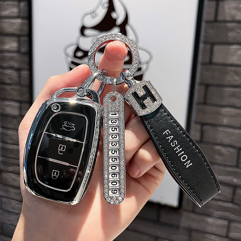 现代钥匙套2021新ix35菲斯塔第七代伊兰特ix25名图汽车壳包扣男女