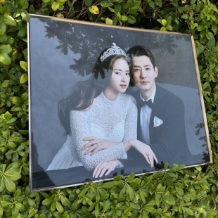 婚纱照大相框挂墙照片墙摆台纪念照放大定制组合北欧结婚照冲印