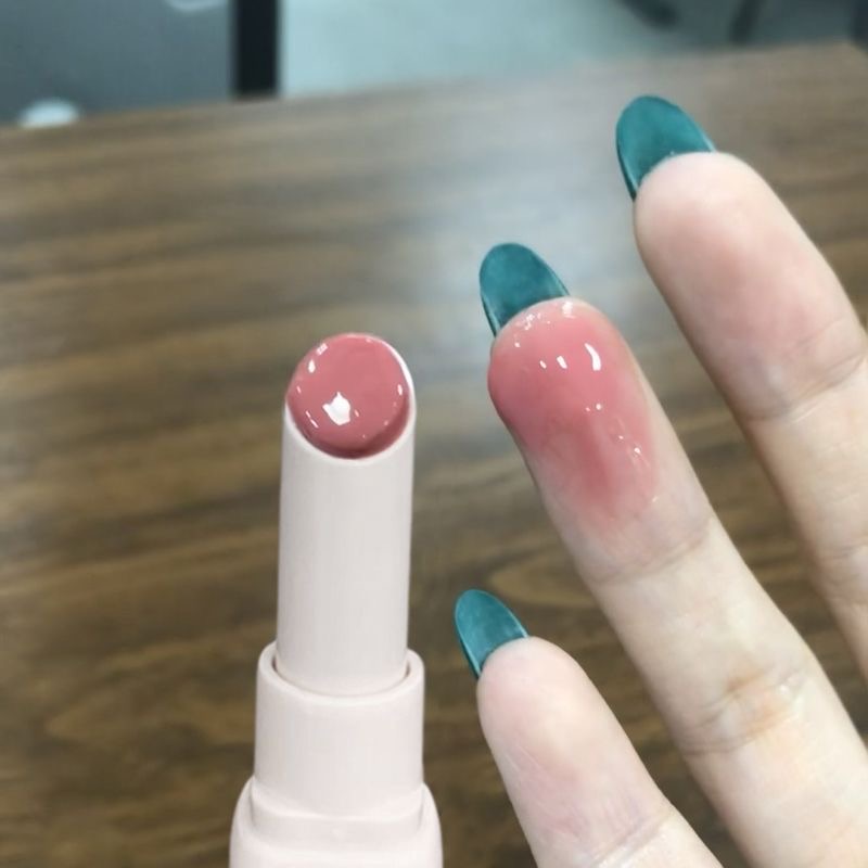 韩系清透水润！裸色镜面水光口红固体唇膏滋润显白素颜不掉色学生