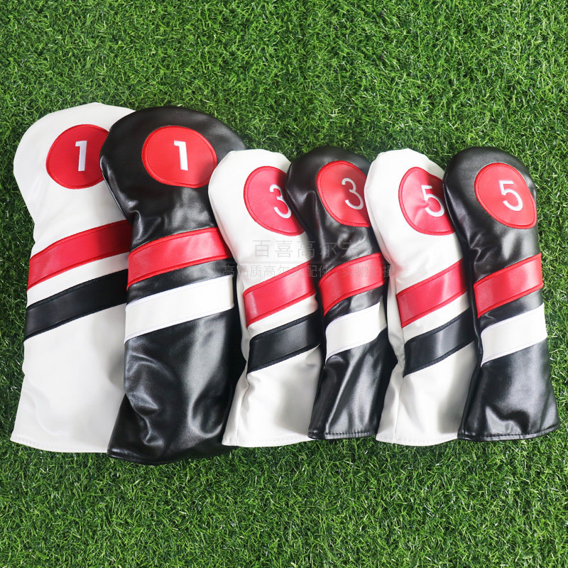高尔夫球杆套GOLF一号木球杆套防水通用三件套杆头球头保护套帽套