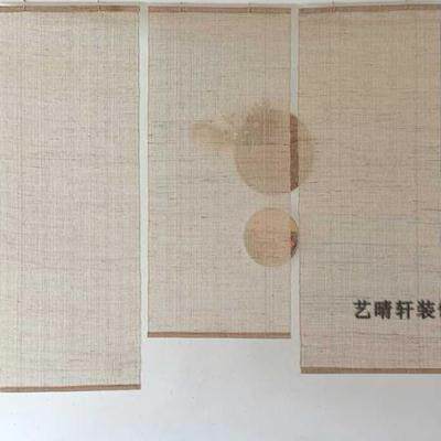 夏布日式帘棉麻挂帘透光素帘玄关帘隔断遮挡帘幼儿园装饰帘民宿帘