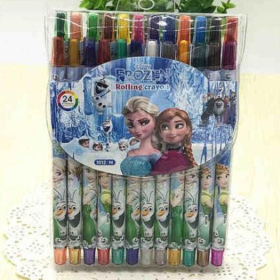 幼儿园小学生儿童画画套装24色旋转蜡笔涂画笔耐用环保s7