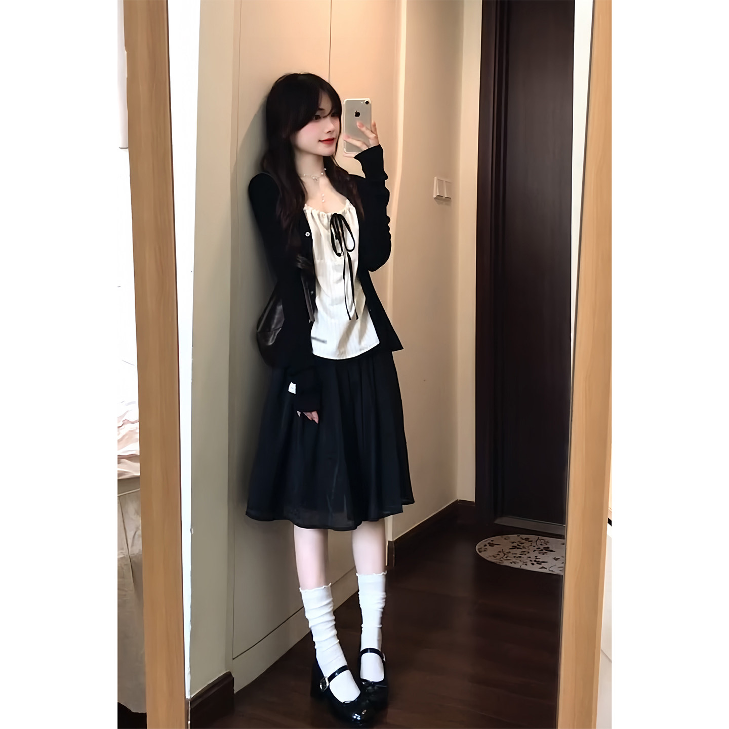 早秋韩系穿搭一整套装黑