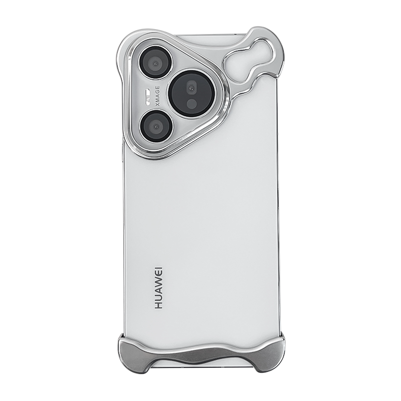 适用于新款P80华为pura70ultra手机壳P70pro+新款por防摔保护套u夏日金属合金简约por异形骨架镂空散