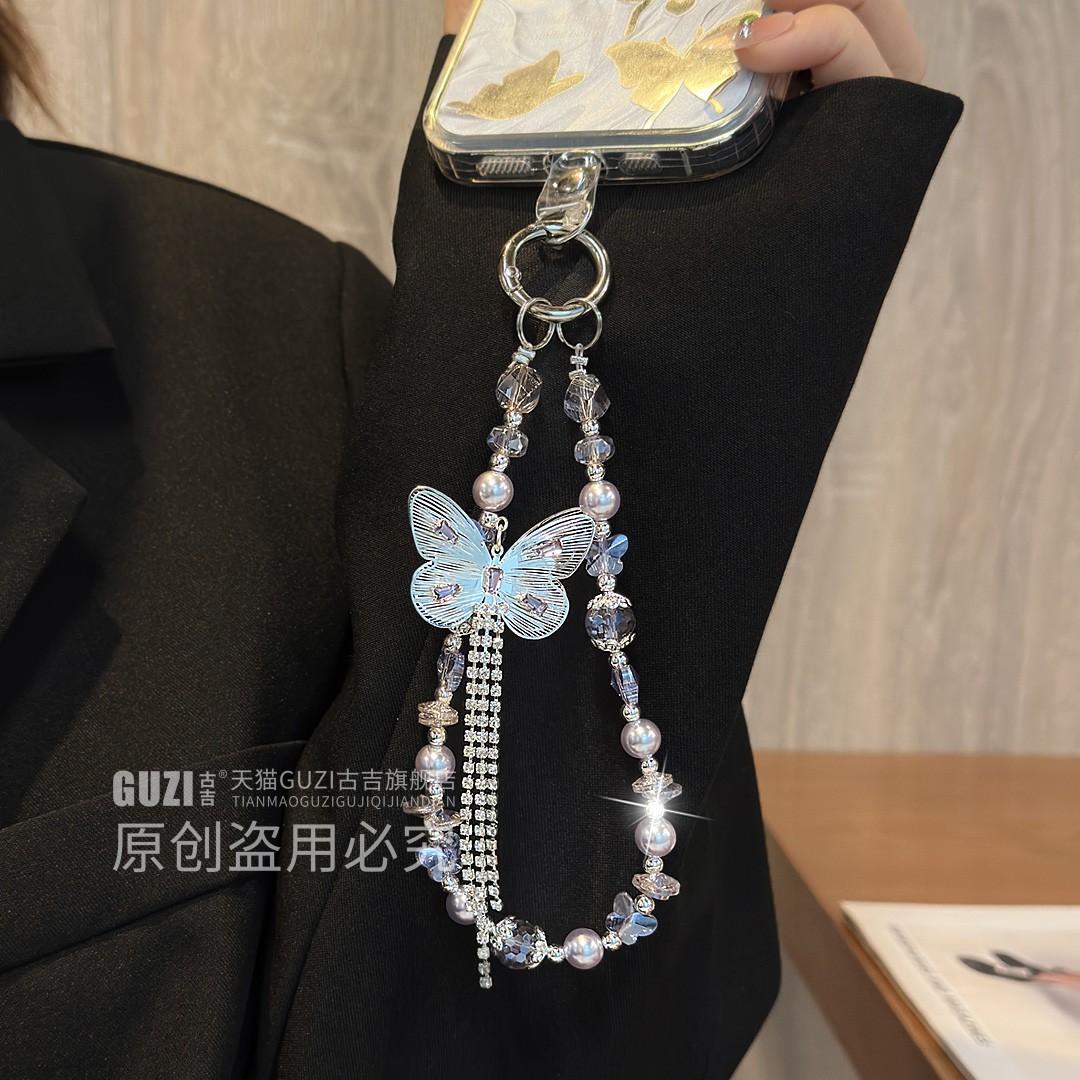 【精致感拉满】锆石蝴蝶流苏挂链