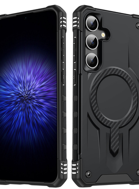 适用于三星A56/a35手机壳a26/a16侧边防滑纹理a17/a14 5G军工防摔保护套四角加固商务风a134G黑酷炫手机壳