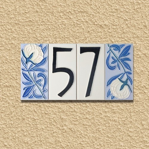 Vegapunk纯手工绘制陶瓷门牌美式北欧风格号珐琅标识别墅艺术号牌