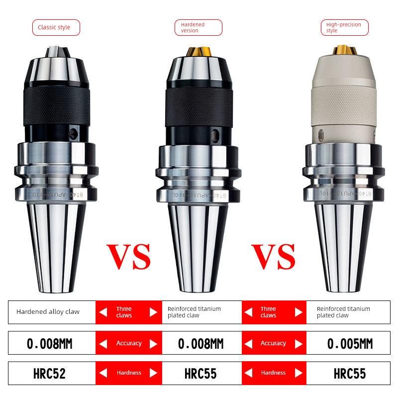 Cnc Bt30 Bt50 Bt40钻卡盘刀柄Apu13 Apu16刀柄集成自紧钻卡盘