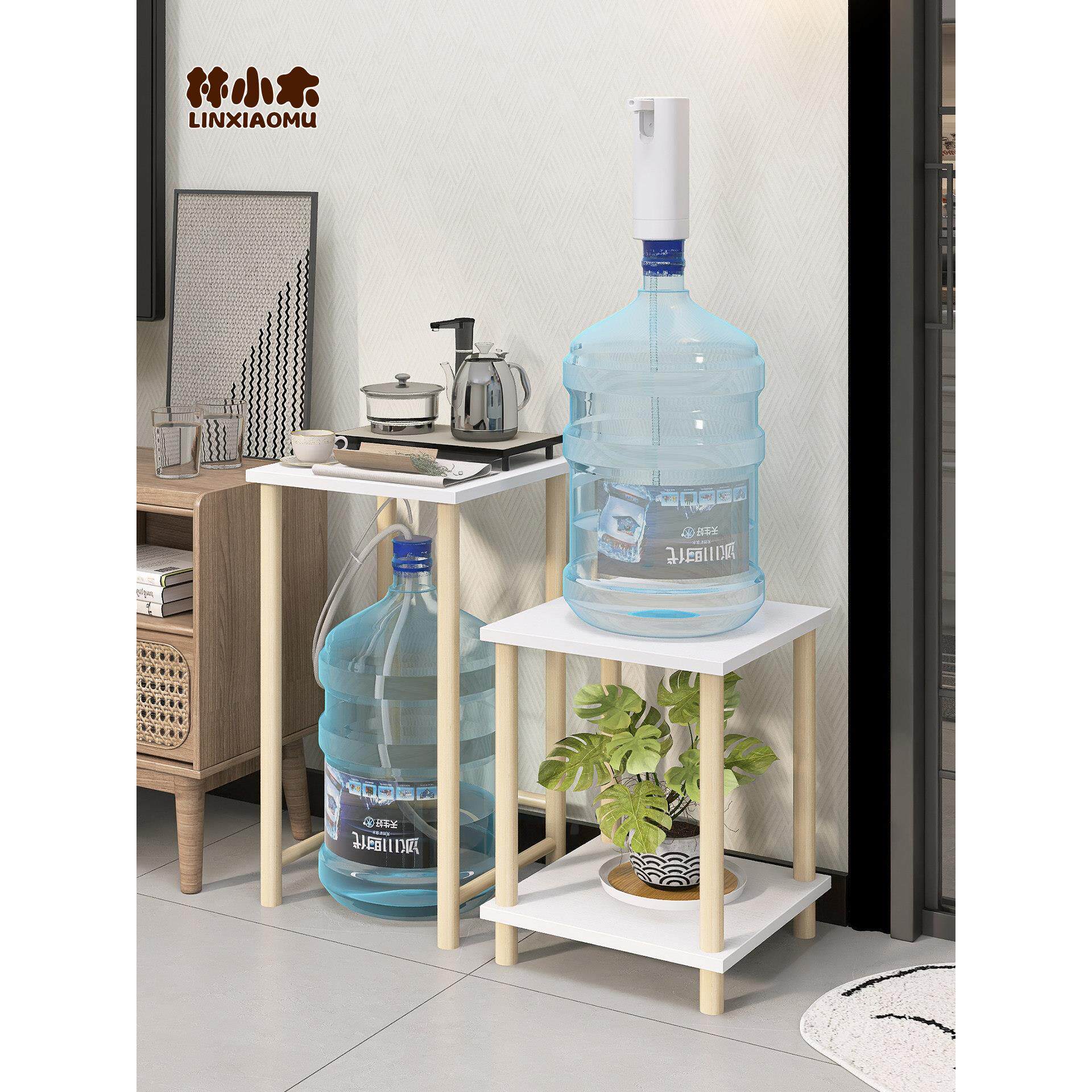 桶装水放置架移动饮水桶置物架饮水机垫高底座烧水壶落地增高架子