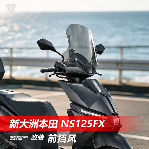 适用于踏板摩托车新大洲本田 NS125FX前挡风改装护胸挡雨板配件