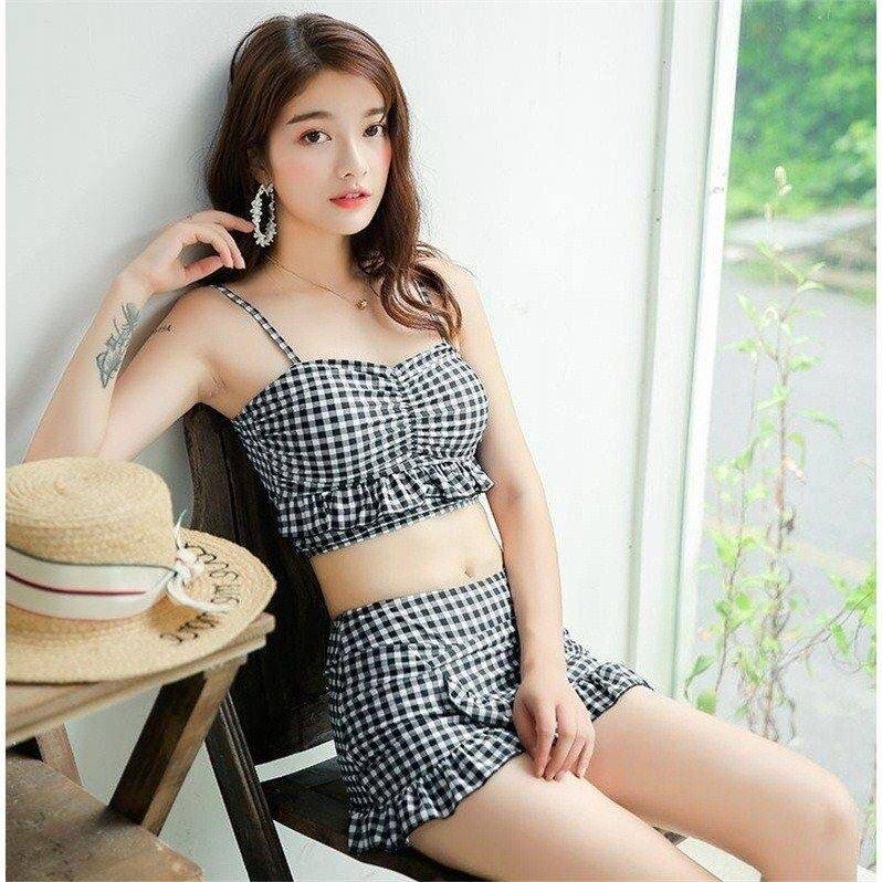 Fission Swimming suit Korean Edition student conservative Show thin Cover the belly Small chest Gather sexy bikini Hot springs Swimwearin the Women's clothing/Boutique , Skirts  category - from Buy2taobao.com to provide professional Taobao agent buy service