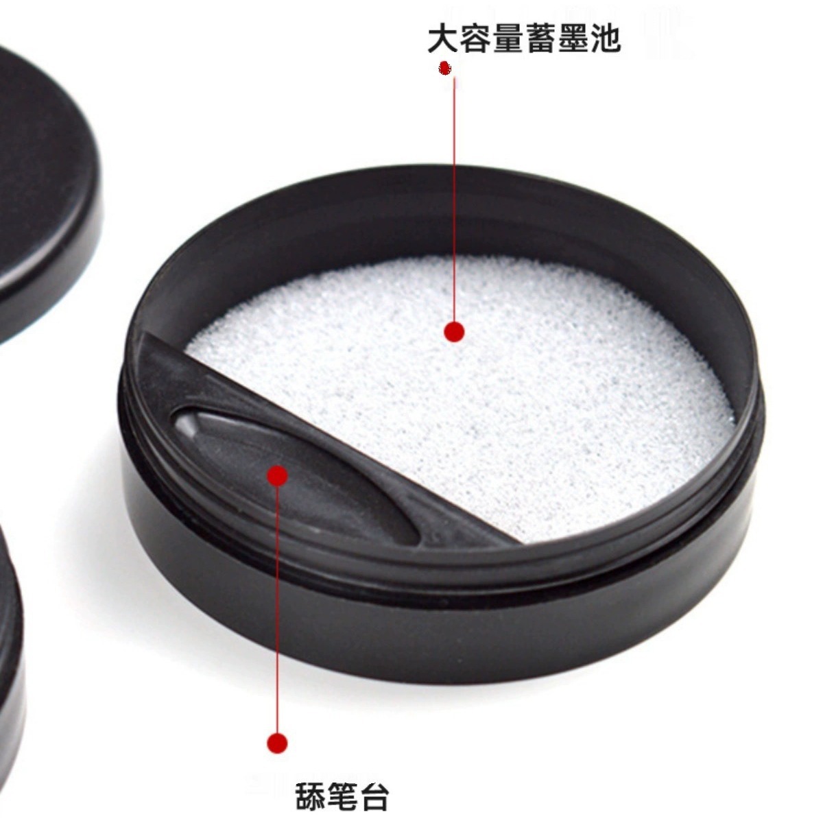 方形墨盒砚台毛笔书法专用学生墨盒带盖塑料墨蝶方形圆形防摔防干