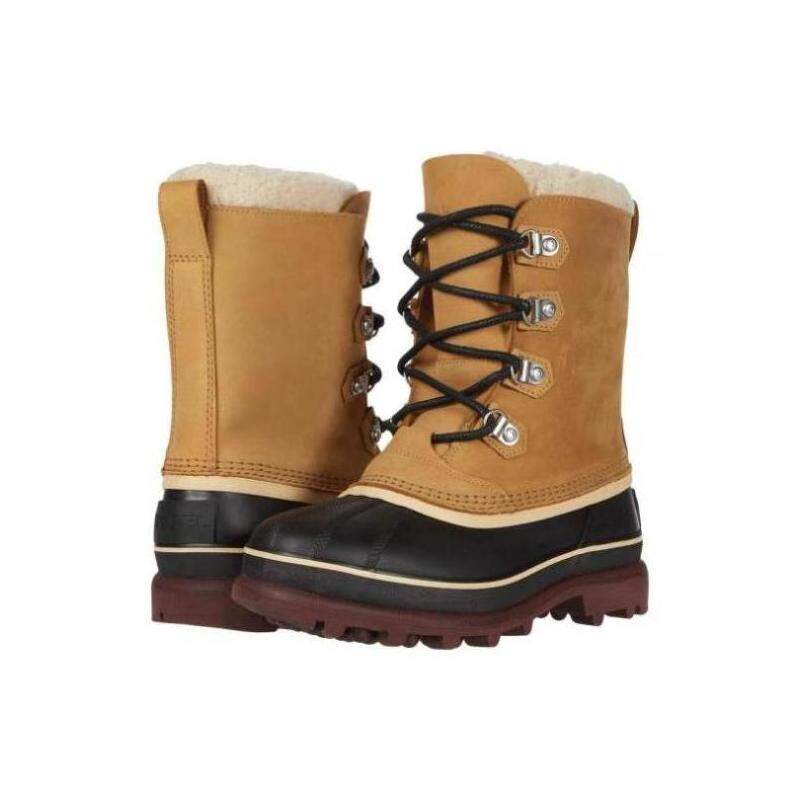 SOREL冰熊男户外雪地靴中筒系带棉靴Caribou防水磨砂皮9400176