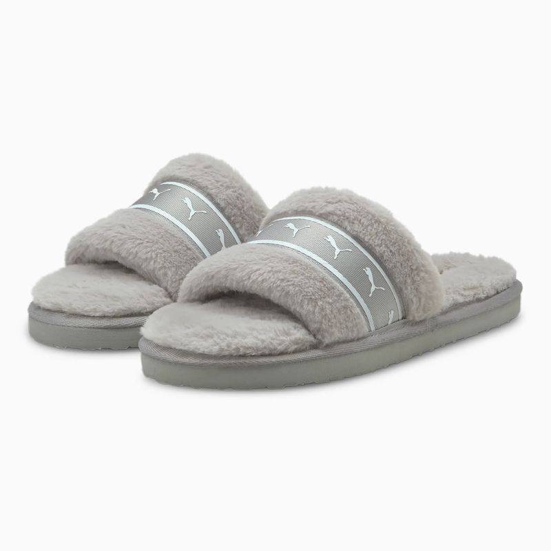 puma/彪马拖鞋女款毛绒凉拖fluff春秋舒适一字拖家居鞋美国直邮