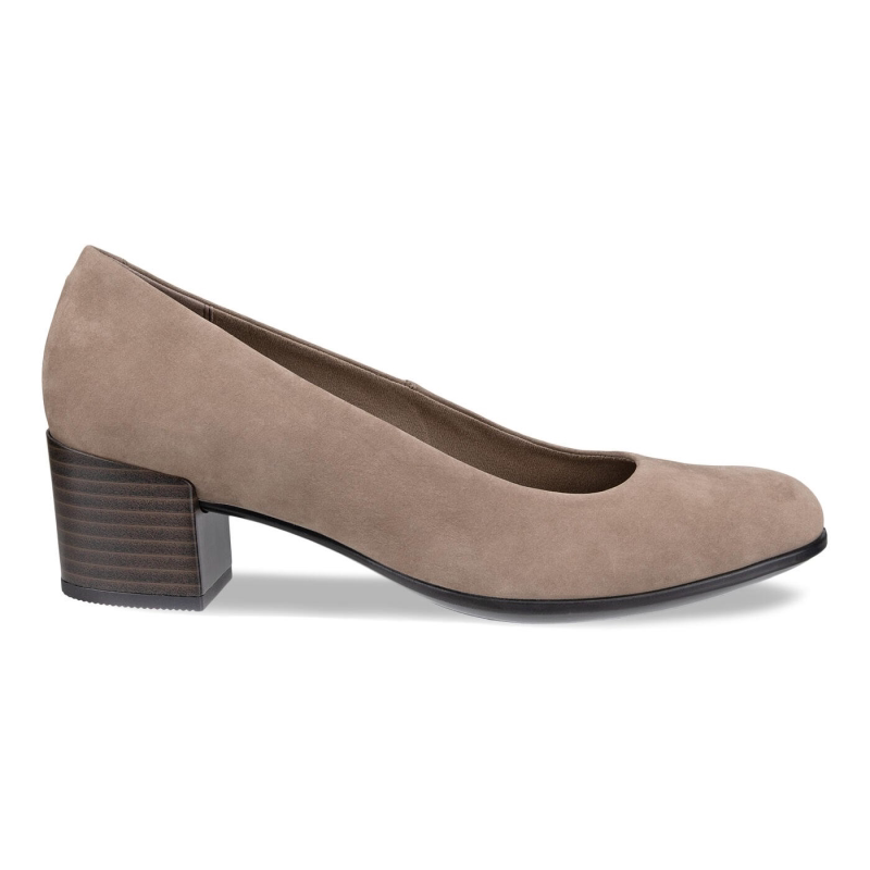 ecco/爱步女鞋瓢鞋皮鞋休闲商务浅口春秋潮流高跟鞋直邮209903t3