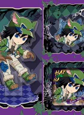 鬼灭之刃系列套装徽章万圣节限定吧唧亚克力立牌挂件富冈义勇合集