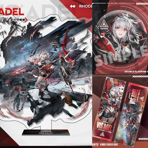 明日方舟维什戴尔周边吧唧亚克力立牌双闪大徽章双面镭射票套装