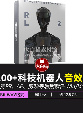 4100个未来科幻机械机器人音效素材SoundMorph Robotic Lifeforms