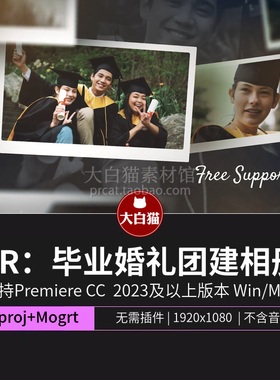 PR相册模板 毕业照片团建回忆婚礼视频幻灯片模板视频素材