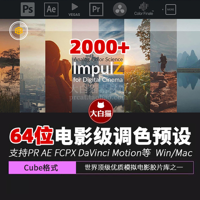ImpulZ 1.1数字电影级MV视频后期AE/FCP/达芬奇/PR调色预设LUTs