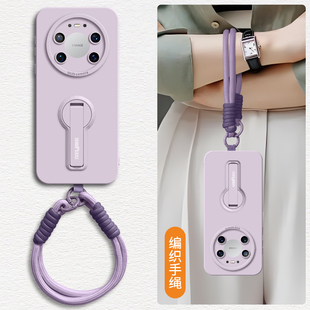 适用华为mate80手机壳新款 mate60女pro带手绳mate50可背mate40手腕绳air十 支架mate80promax斜跨背带mate70