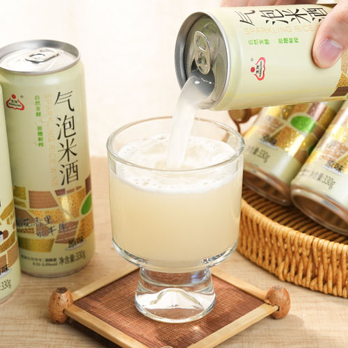 生龙原味鲜榨气泡米酒整箱24罐