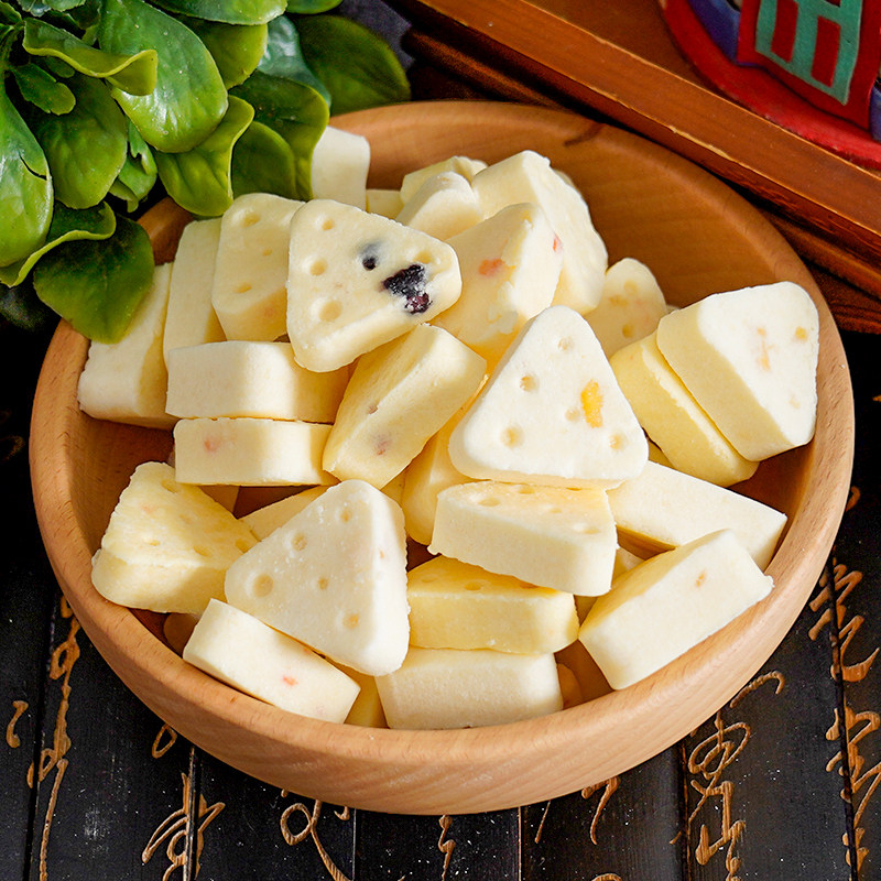 内蒙古特产草原之子草原奶派三角形欧式小奶酪散装原味休闲小零食