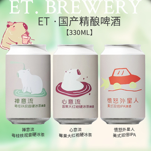 2罐ET BREWERY心意流莓果禅意流粤桂铁观音白啤国产精酿啤酒330ml
