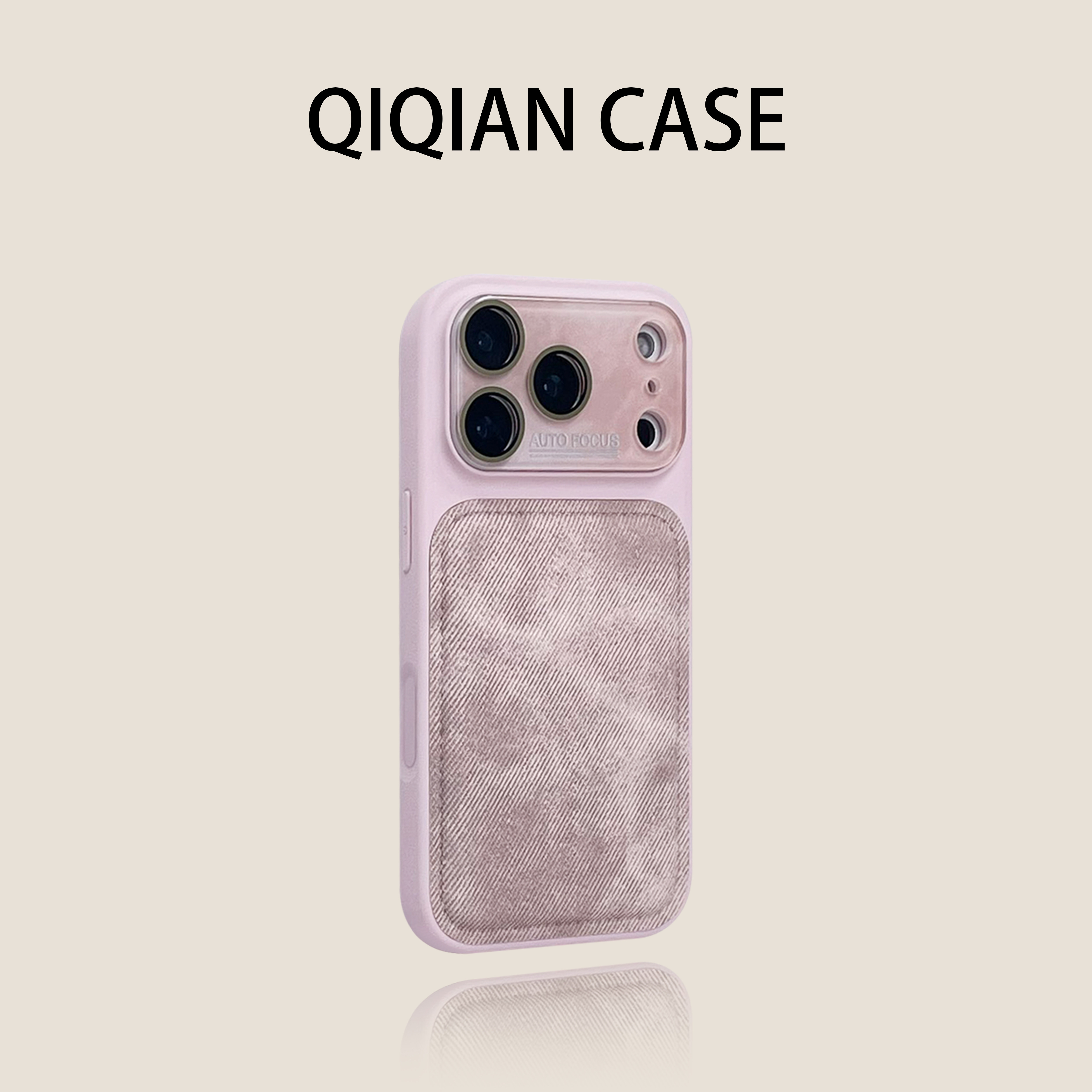 启乾 新款银框大视窗贴皮牛仔纹浅粉色iPhone17/16手机壳适用苹果15/14promax皮质硬壳个性创意高级感潮流ins,3C数码配件,手机保护套/壳,淘宝优惠券,粉丝福利购,淘宝优惠卷