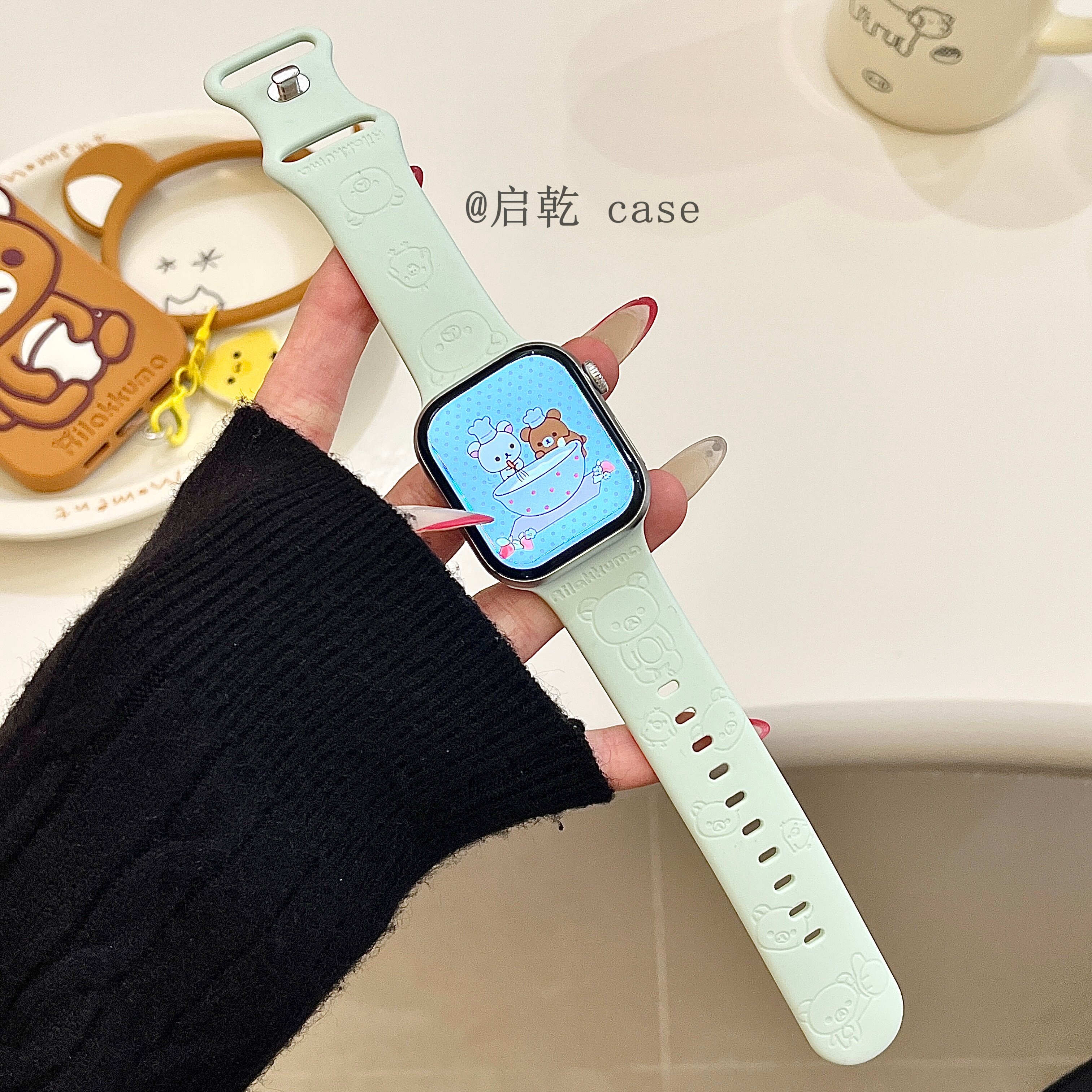 适用苹果手表表带硅胶图片