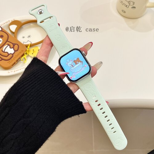 适用苹果手表表带硅胶