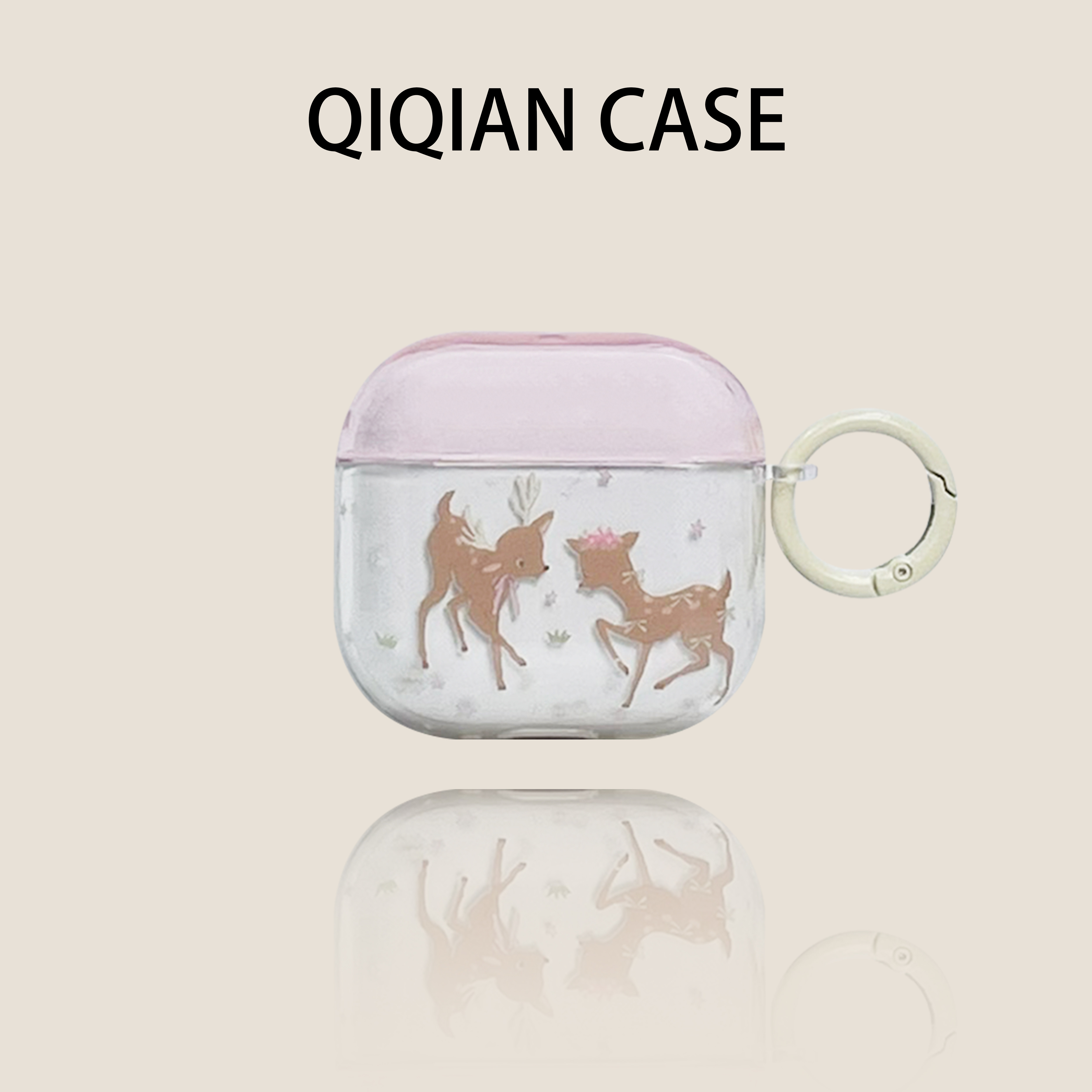 启乾 ins粉色梅花小鹿星星Airpods4/3耳机保护壳套2pro二三代新款适用苹果无线蓝牙硅胶软壳个性创意趣味女款