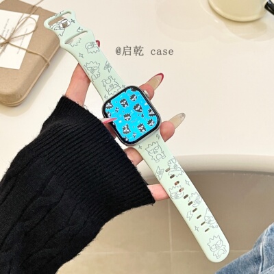 适用苹果手表表带硅胶